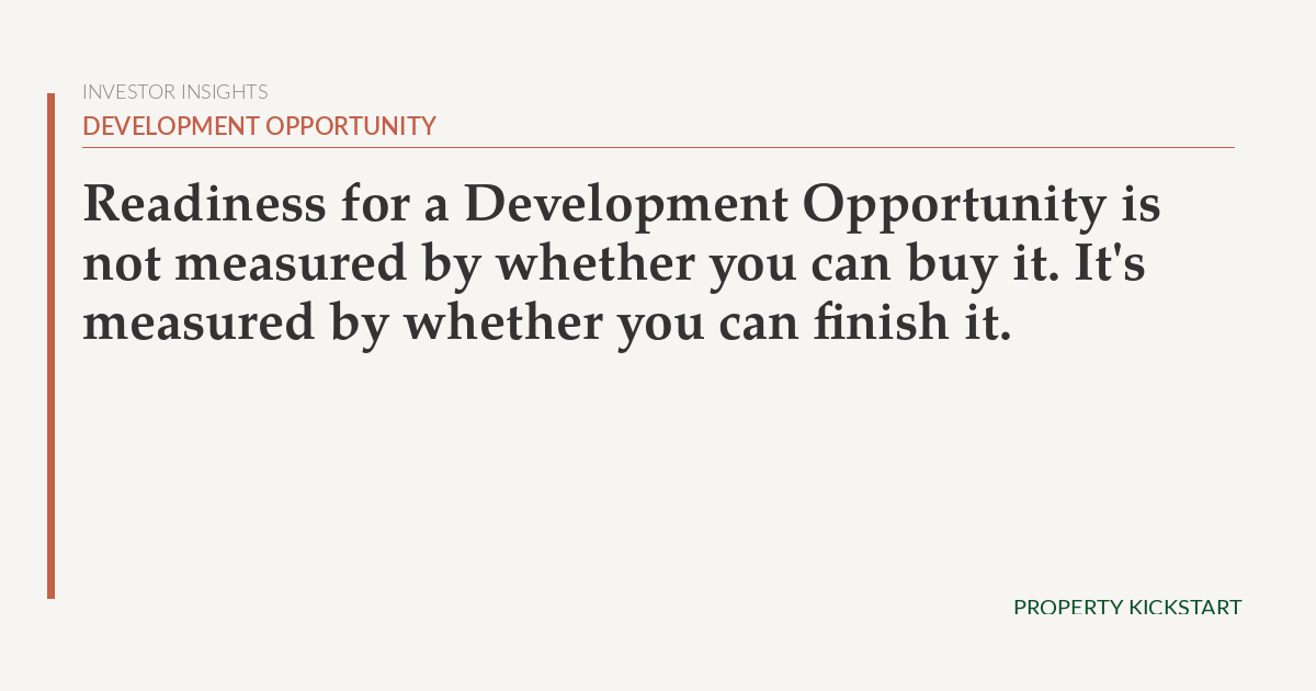 Development Opportunity: Are You Ready to Finish?