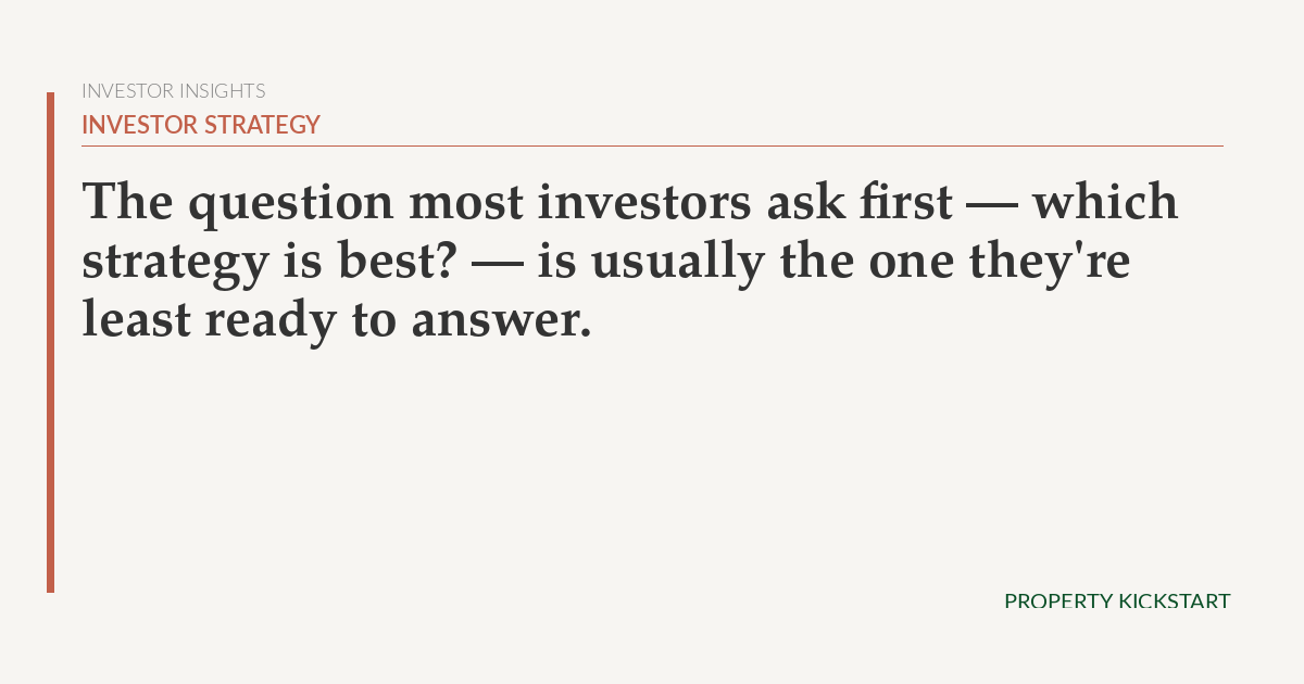 Why strategy starts with the investor